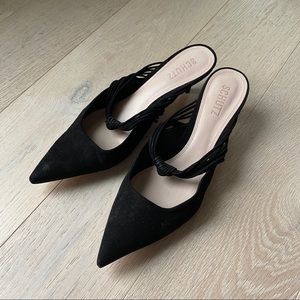 SCHUTZ Lohan Mule - 10 / Black / Suede